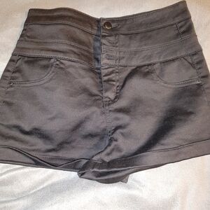 Women's Black High-Waisted Shorts
